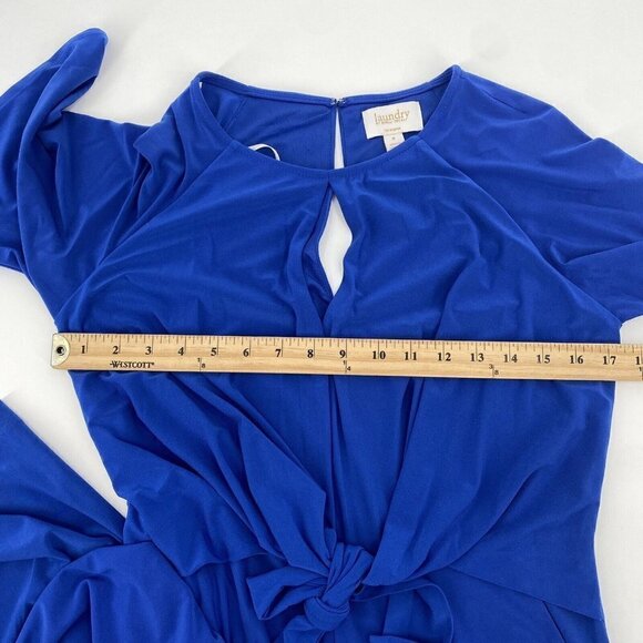 Laundry by Shelli Segal Women’s Size 8 Cobalt Blue Tie Front Jumpsuit Cocktail - Picture 8 of 14